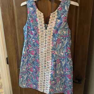 Lilly Pulitzer Blue and Pink Mini Dress